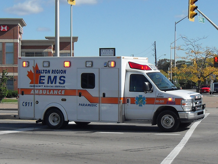A Halton Region Paramedic Services ambulance is seen in this undated file photo.  