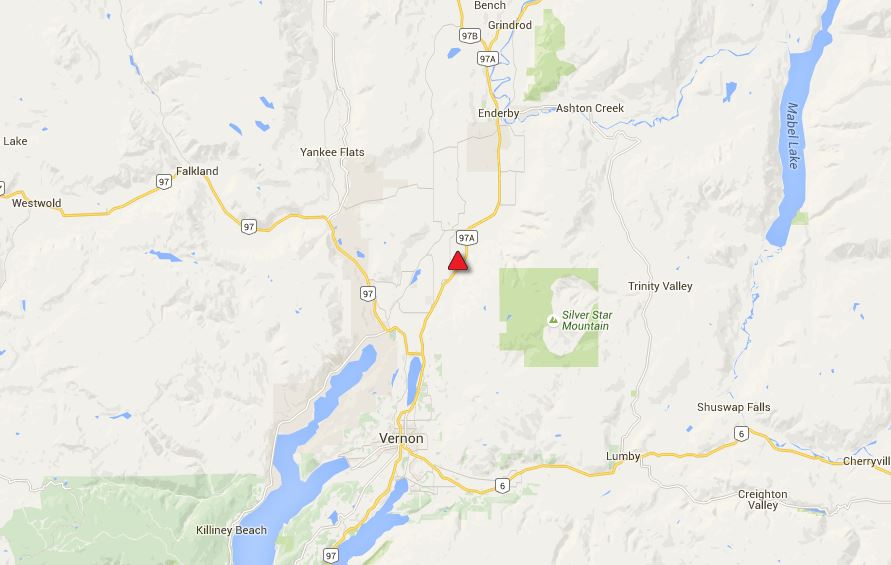 Crash closes Highway 97A near Armstrong - image
