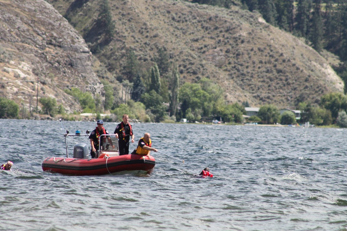 A man was pulled from Skaha Lake Sunday afternoon.