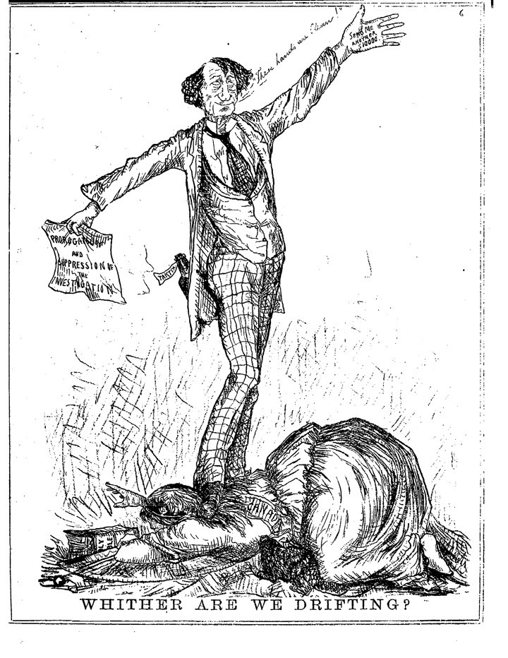 Cartoon of Sir John A. Macdonald