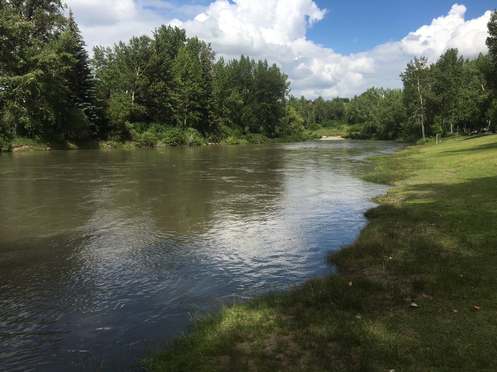 Jonathan Bricker noticed rising water levels on Calgary's Elbow River Thursday July 14.