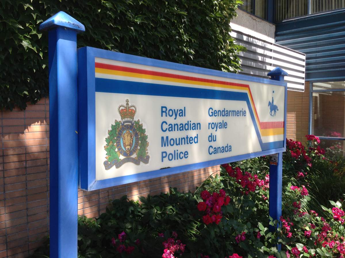 RCMP sign in Kelowna.