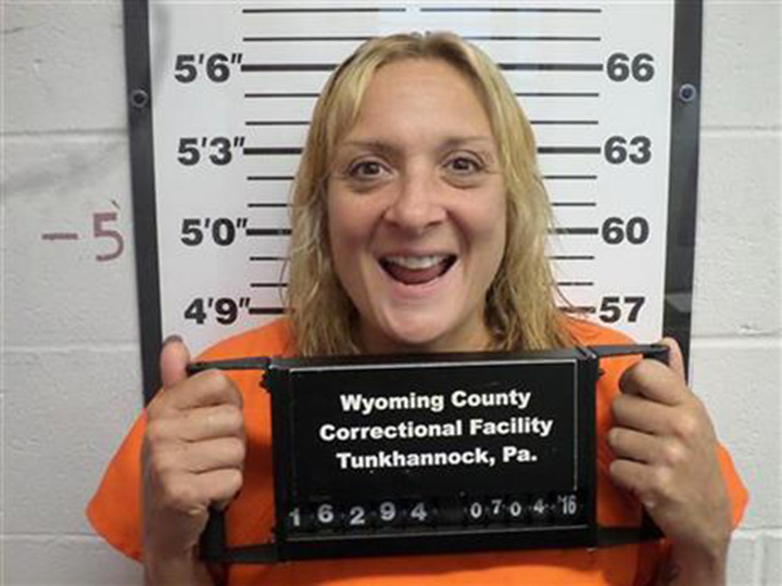 This undated photo provided by the Wyoming County Correctional Facility in Tunkhannock, Pa., shows Kimberly Brinton of Meshoppen, Pa. 