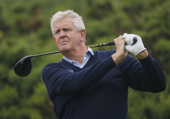 Scotland's Colin Montgomerie during a practice round at the British Open Golf Championship at the Royal Troon Golf Club in Troon, Scotland, Monday July 11, 2016.