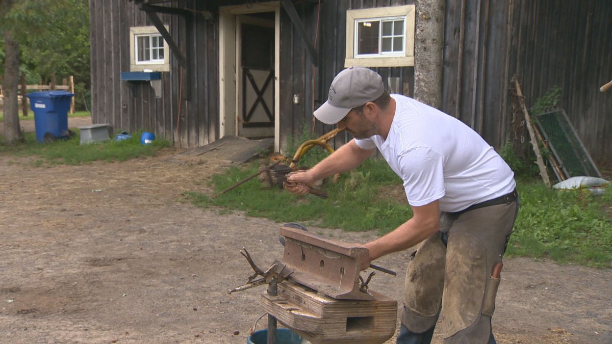 After having lost his anvil, Rigaud blacksmith Michael Appugliese has been reunited with the tool.