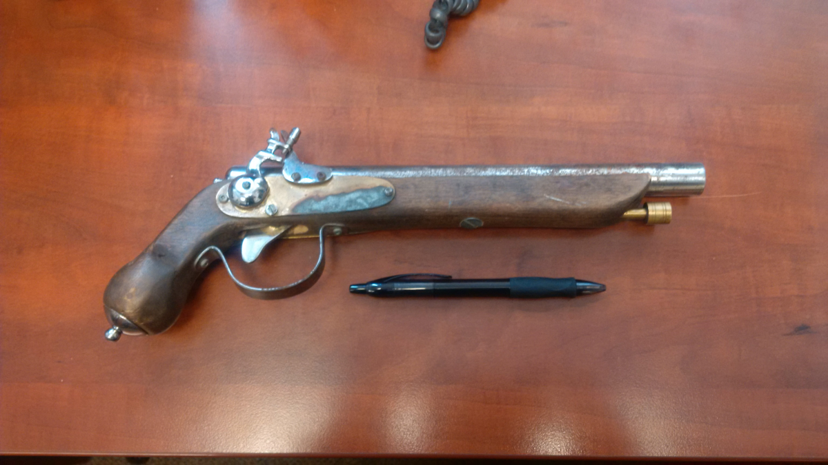 A photo of the replica gun a man was illegally carrying on a bus in Vancouver on July 14, 2016. 