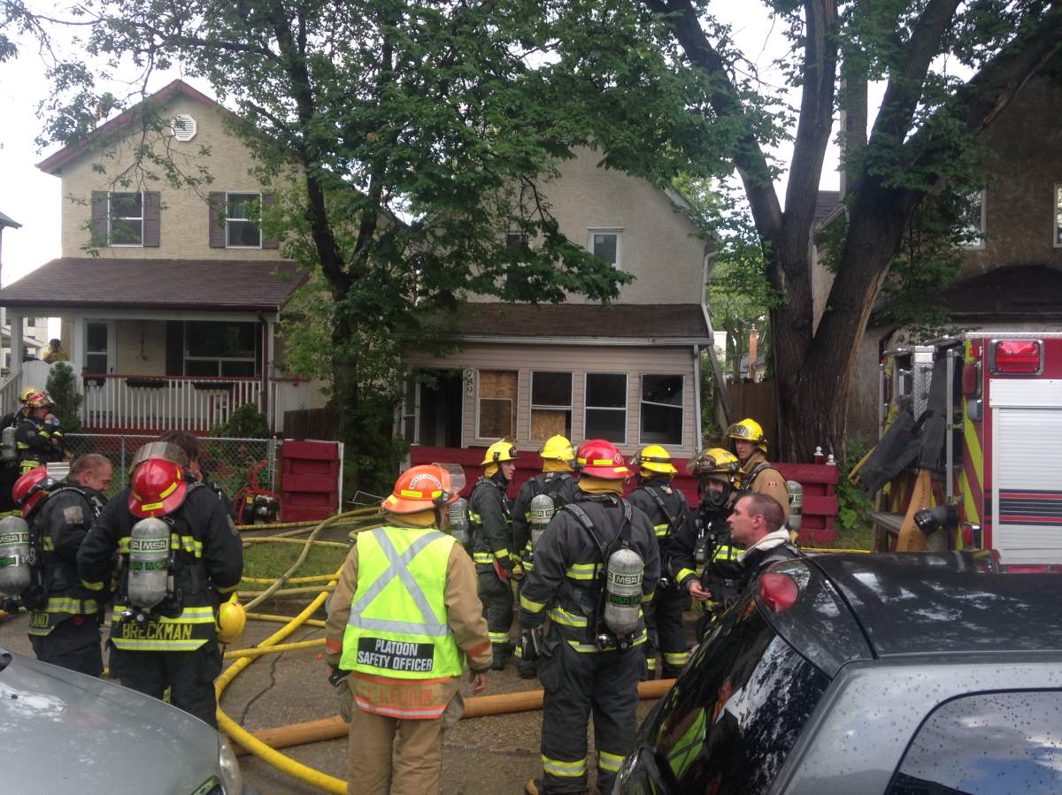 Fire crews battle blaze in city's West End Monday evening.