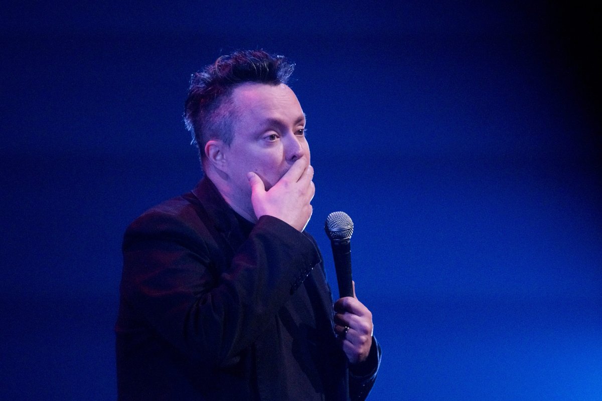 Stand-up comedian Mike Ward performing at the Salle Andre-Mathieu in Laval, Que., Mar. 7, 2016.