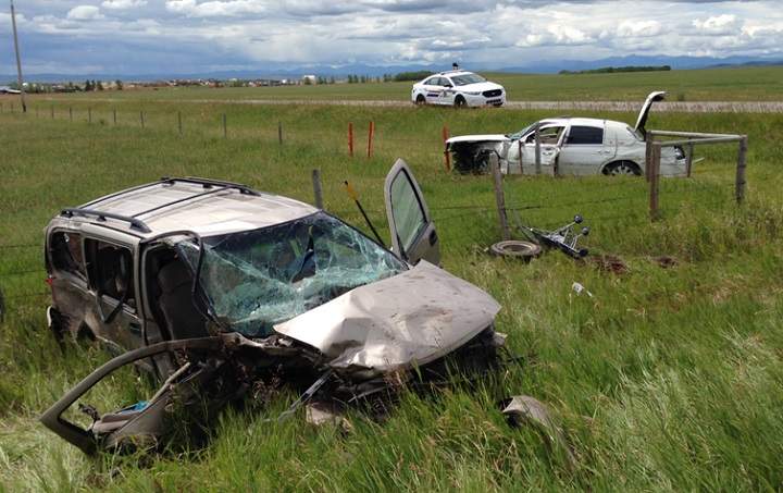 STARS called to a crash south of Okotoks Tuesday.