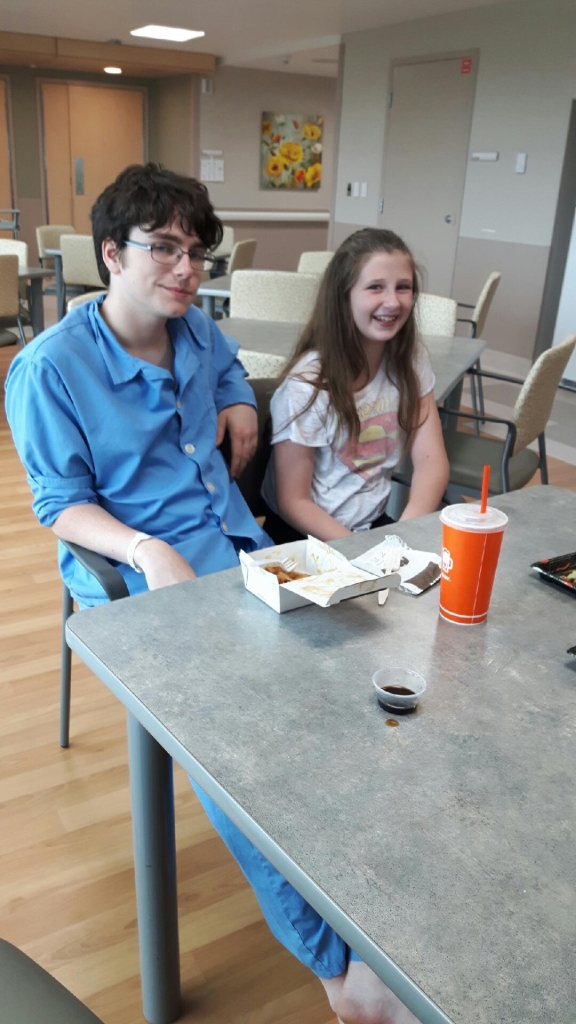 Ozzy McLellan, left, is back in the care of Grace Hospital after his disappearance.