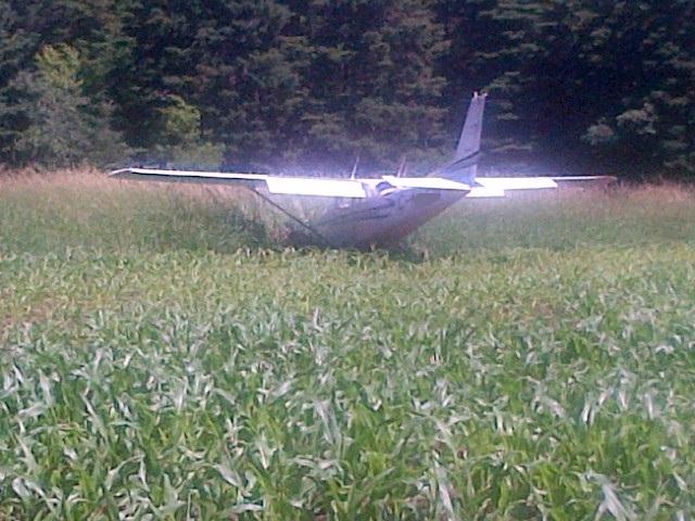 A small plane made an emergency landing in a farmer's field in Pictou County on Wednesday, July 13. 
