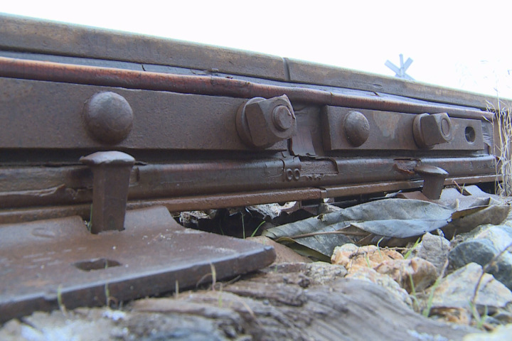 A file photo of CN rail tracks.