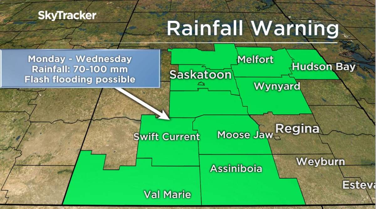 Funnel clouds, heavy rain, strong winds forecasted for Sask. - image