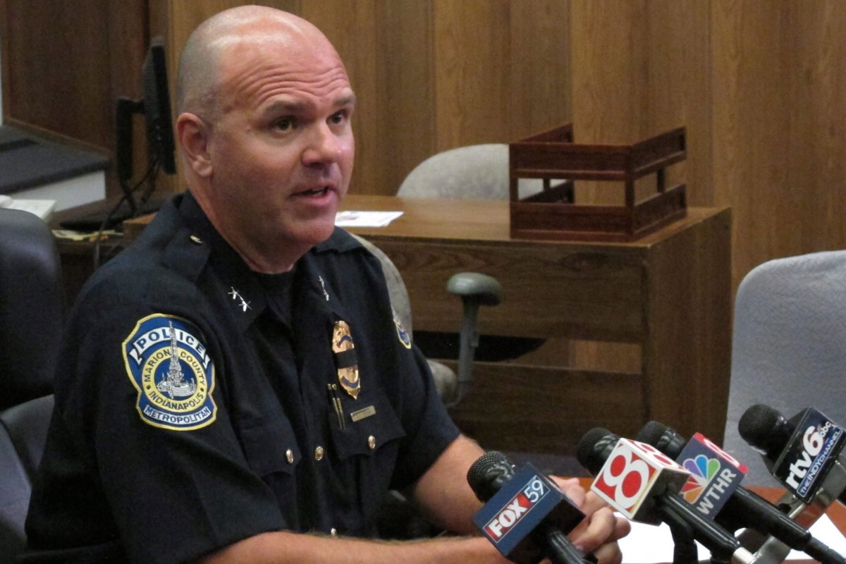 Indianapolis Police Chief Troy Riggs speaks at a news conference on Tuesday, July 12, 2016.
