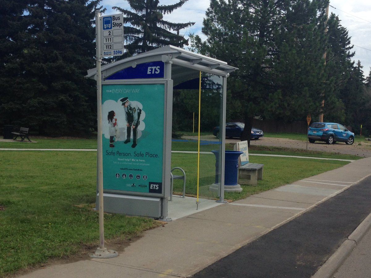 The City of Edmonton is installing solar panels on 40 bus shelters to light up advertisement, Thursday, July 28, 2016. 