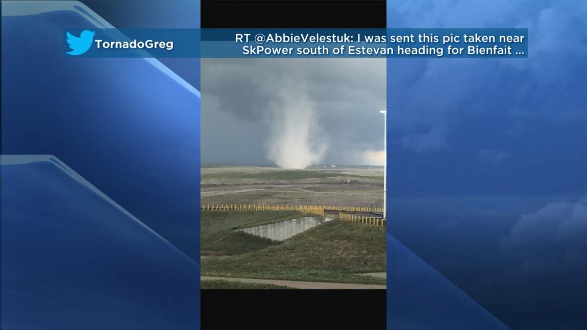 The province's 5th tornado of 2016 touches down a short distance from a Saskatchewan city.