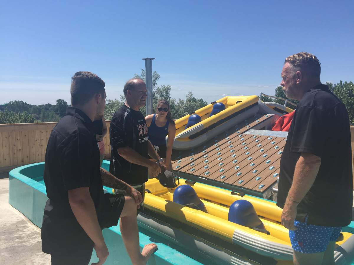 Super Aqua Club's newest ride, Tsunami, Monday, July 11, 2016.