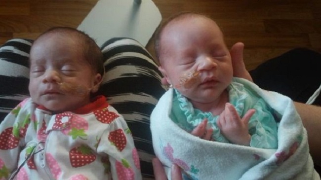 The family's third set of twins, born in June 2016.