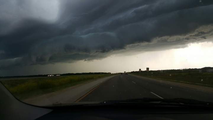 Photo taken just  North of Ile Des Chenes Monday night.