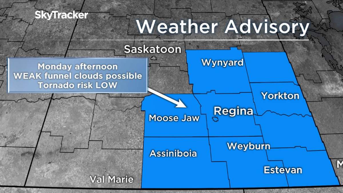 Funnel clouds, heavy rain, strong winds forecasted for Sask. - image