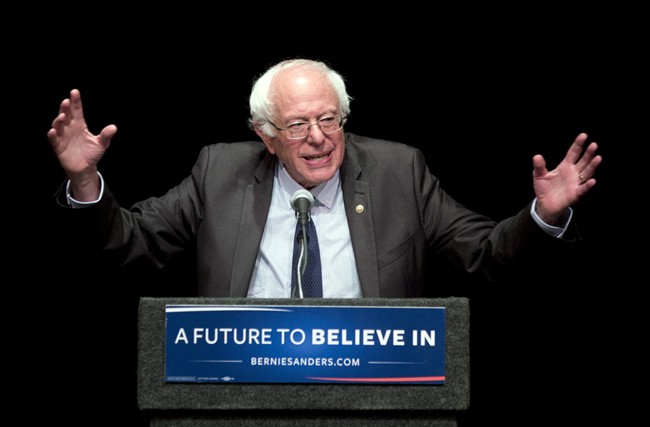  In this June 24, 2016, file photo, Sen. Bernie Sanders, I-Vt., speaks in Albany, N.Y. Sanders plans to meet with 1,900 of his delegates right before the start of the Democratic National Convention on Monday, part of a series of meetings aimed at providing direction to his undecided supporters after he endorsed Hillary Clinton.