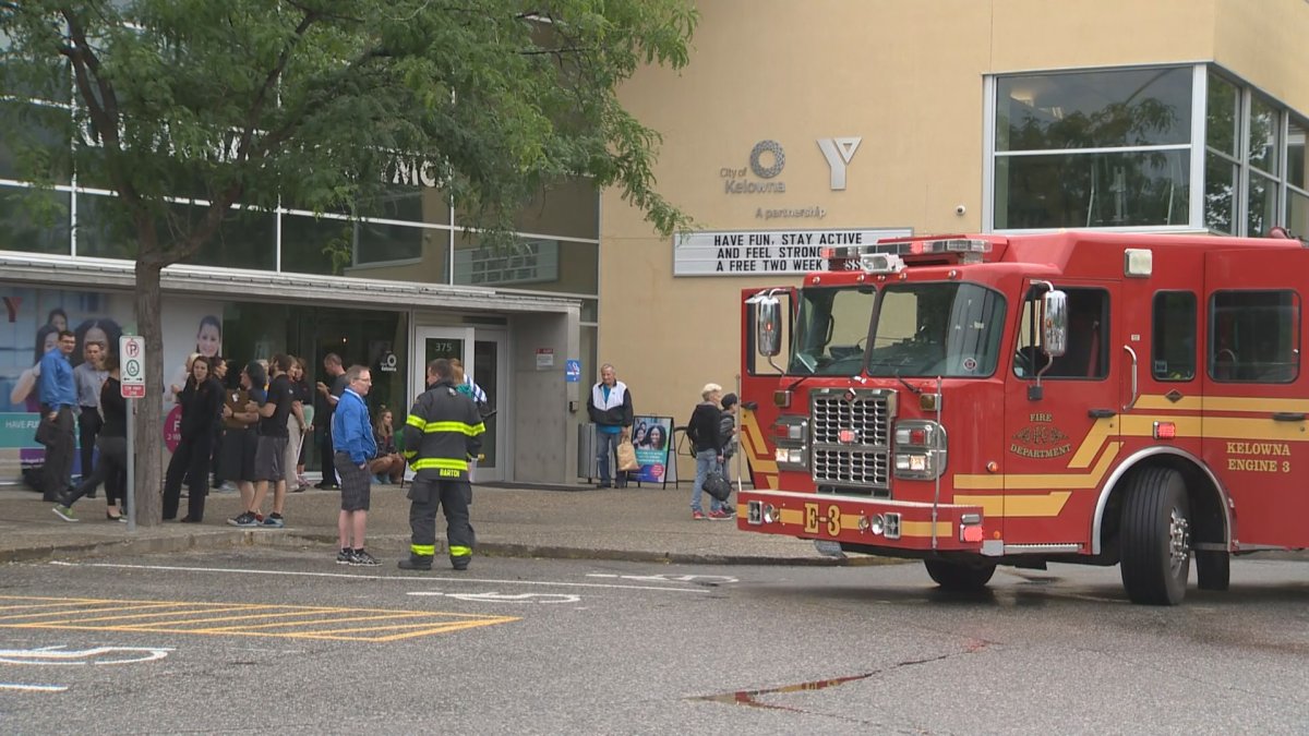 Kelowna Family YMCA patrons were forced to evacuate on Tuesday.
