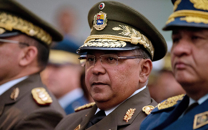 Venezuela's National Guard commander Gen. Nestor Reverol attends to a ceremony to commemorates the 185th anniversary of the death of independence hero Simon Bolivar in Caracas, Venezuela, Thursday, Dec. 17, 2015.