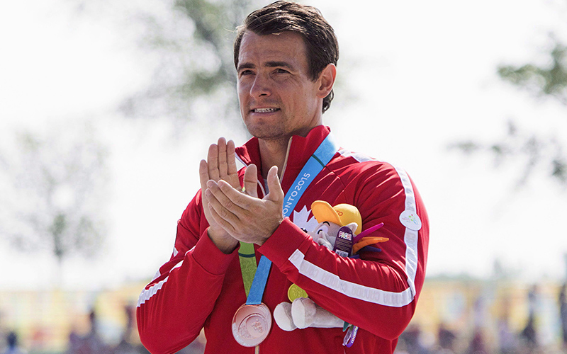 Canadian star kayaker Adam van Koeverden on July 13, 2015. 
