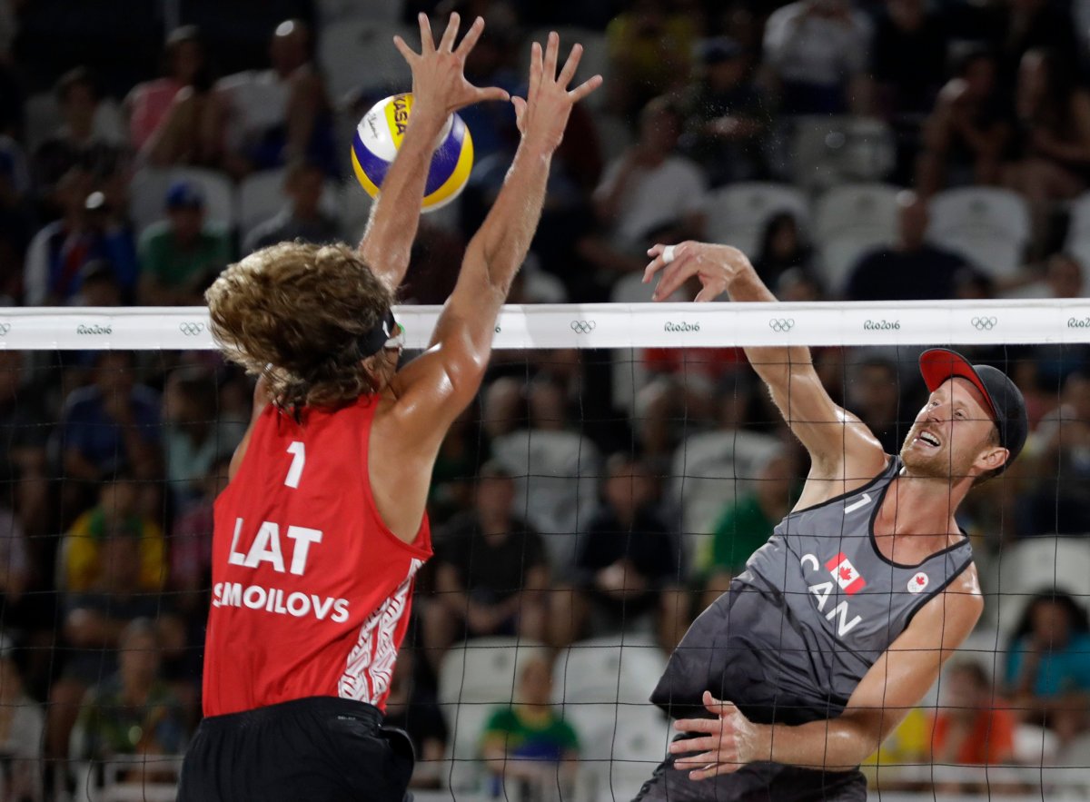 The Canada vs. Latvia Beach Volleyball game didn't end until 1:09 a.m. local time.