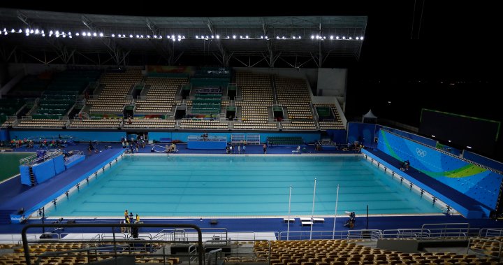Rio 16 Olympic Pool Back To Blue For Synchronized Swimming National Globalnews Ca