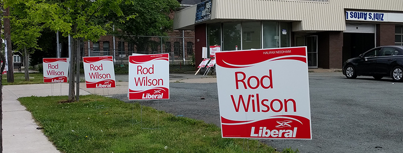 An NDP supporter responded to the above picture on the Liberal campaign Facebook page saying he has pulled up Liberal election signs. The city says the signs were legally placed and residents should call 311 if they have concerns about signs.