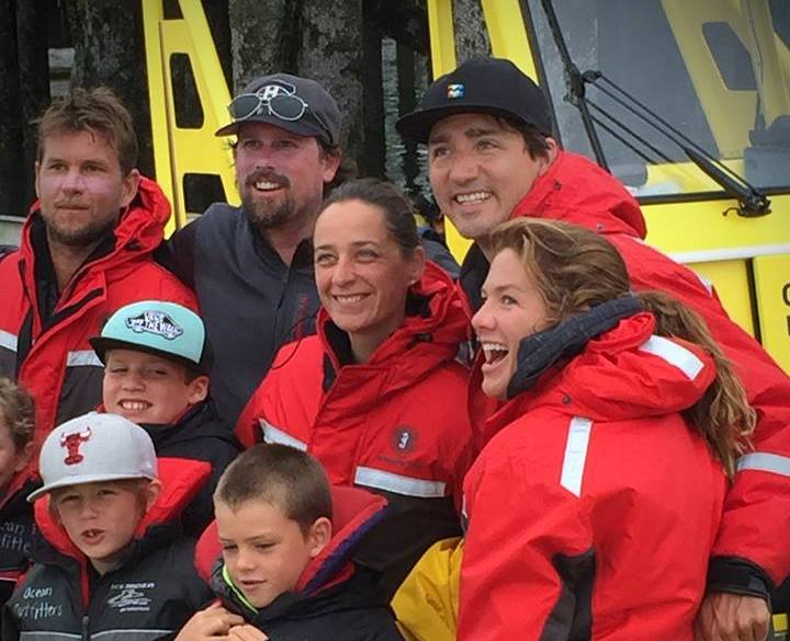 Justin Trudeau in Tofino Ocean Outfitters