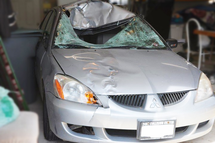 The vehicle involved in the hit-and-run accident that killed Ryan Barron on April 17, 2016.