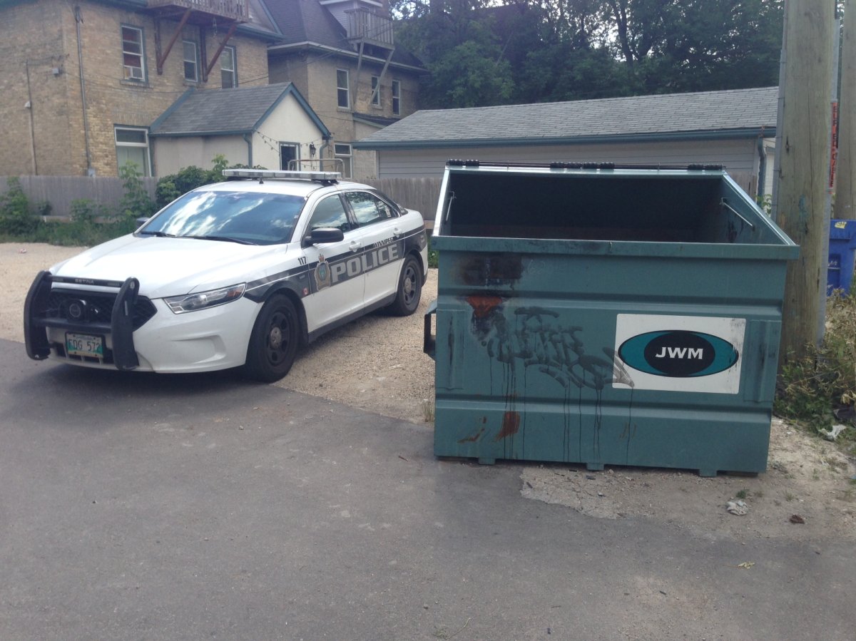 Winnipeg police identified a body found in a dumpster at McGee Street and Ellice Avenue in the city’s West End.