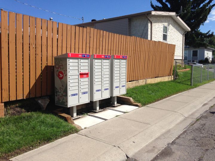 File photo of a Canada Post community mailbox.