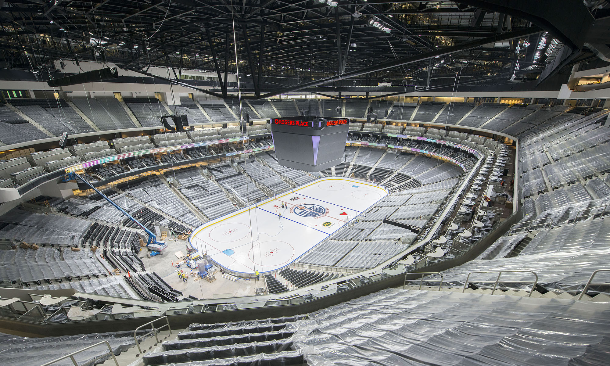 Construction work continues on the interior of the new Prudential Center  under construction in Newark, N.J., Wednesday, May 30, 2007. The $377  million arena will be the home of the NHL New