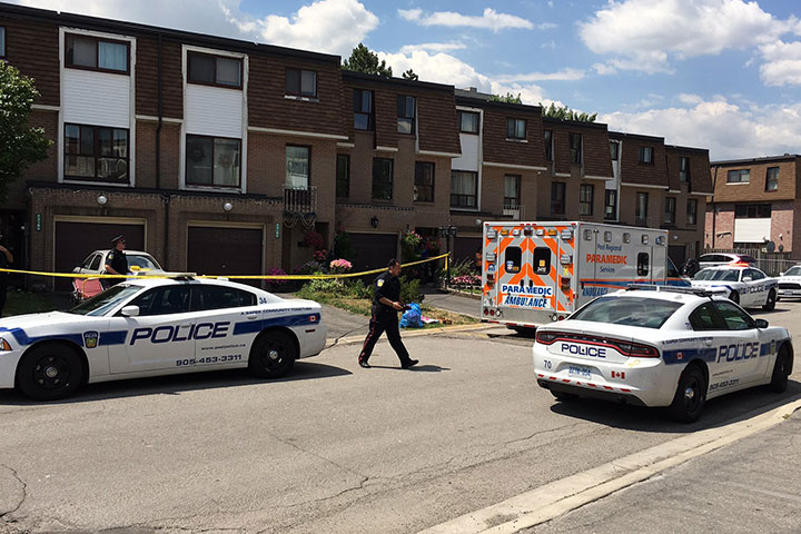 A male victim is dead and another person in custody after a stabbing at a Brampton home.
