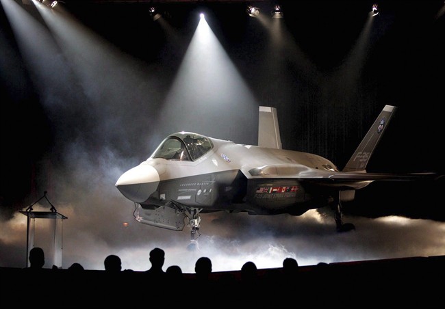 In this July 7, 2006 file photo, the Lockheed Martin F-35 Joint Strike Fighter is shown after it was unveiled in a ceremony in Fort Worth, Texas. 