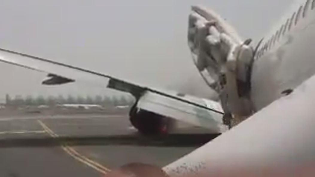 WATCH: Video from on board Emirates crash landing captures panic - image