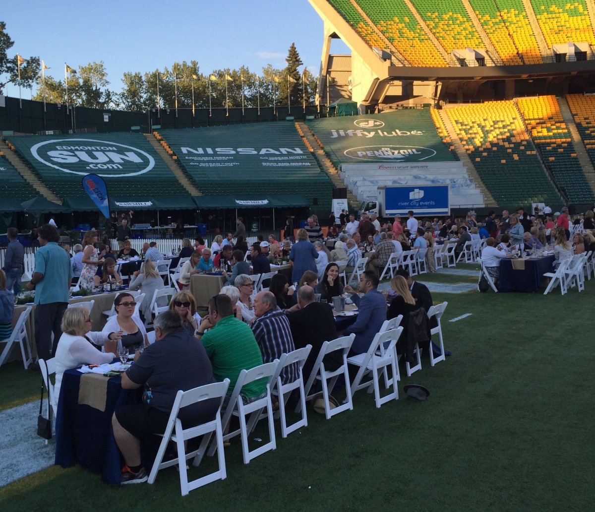 The second Feast on the Field took place Wednesday night at Commonwealth Stadium. Funds raised go to the CapitalCare Foundation to support the needs of local seniors.  August 17, 2016.