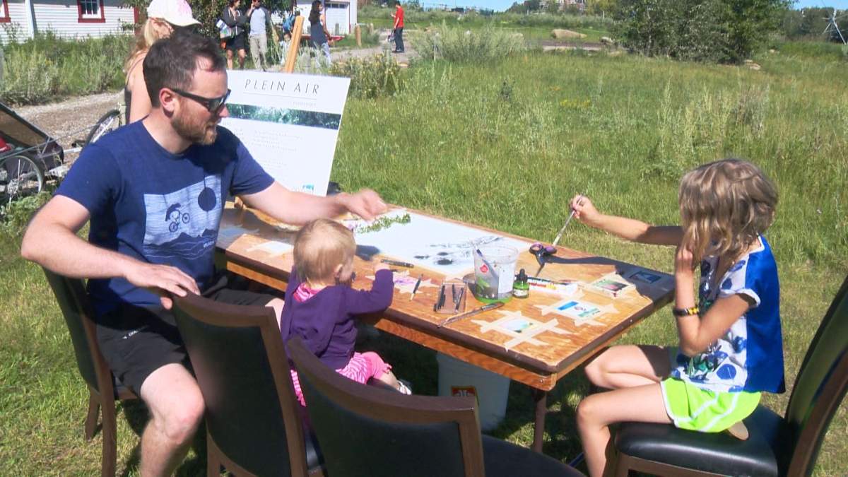 Crafting at Fort Calgary on Heritage Day 2016.