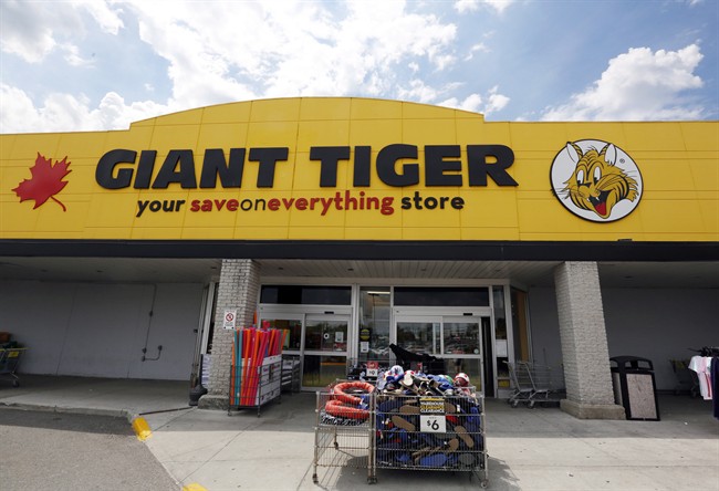 A newly-renovated Giant Tiger store is shown in Ottawa on Thursday August 4, 2016. THE CANADIAN PRESS/Fred Chartrand.