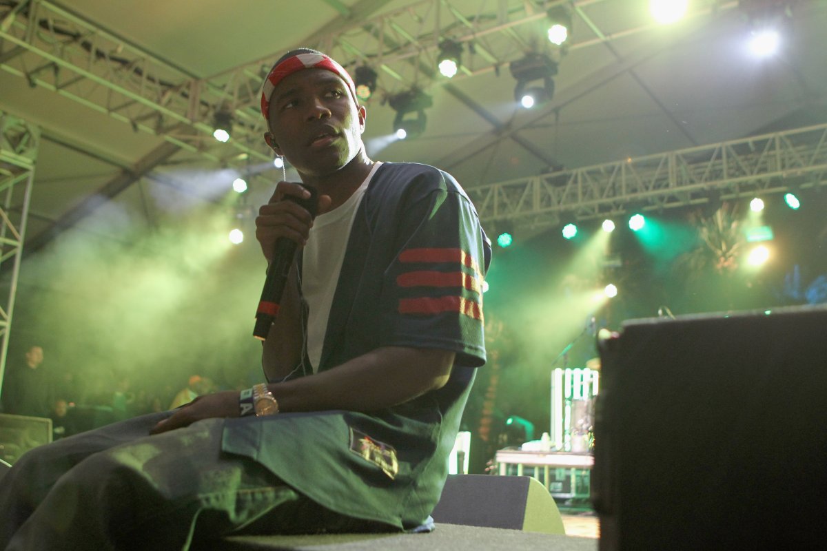  Singer Frank Ocean performs onstage at the 2012 Coachella Valley Music & Arts Festival held at The Empire Polo Field on April 13, 2012 in Indio, California.