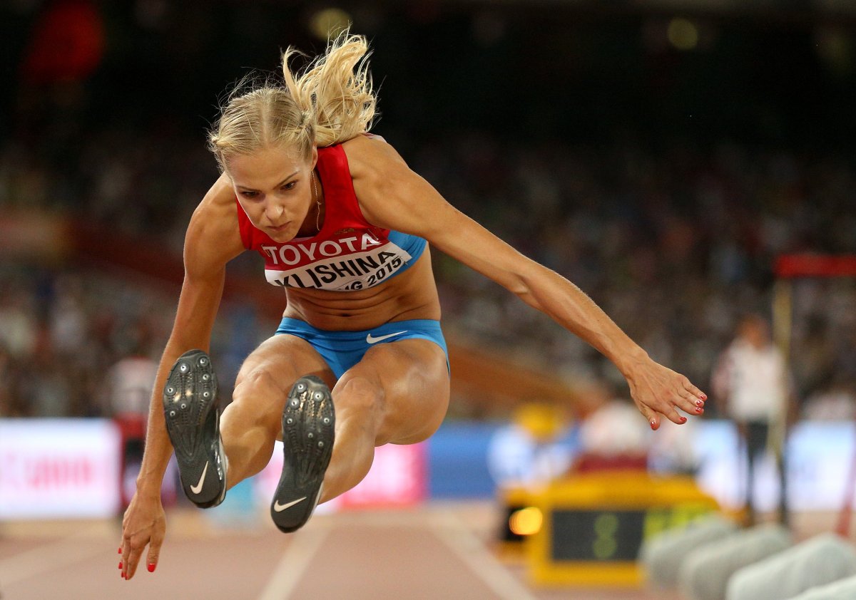 Darya Klishina of Russia competes in the Women's Long Jump final during day seven of the 15th IAAF World Athletics Championships Beijing 2015 at Beijing National Stadium on August 28, 2015 in Beijing, China. 