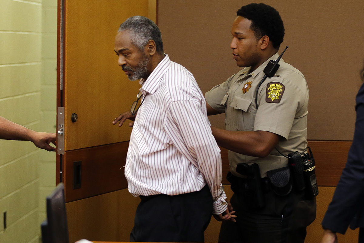 Martin Blackwell is led out of a courtroom after being found guilty during his trial in Atlanta, Wednesday, Aug. 24, 2016.