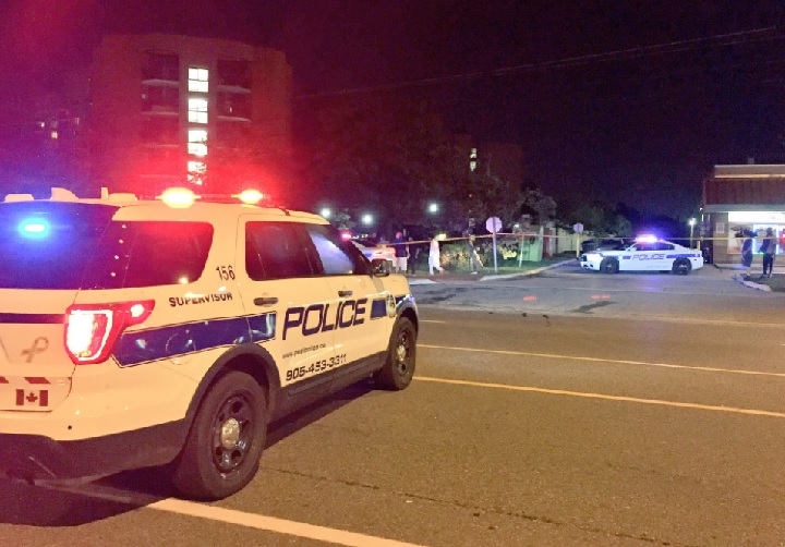 Police investigate a hit-and-run in Brampton on Aug. 25, 2016.