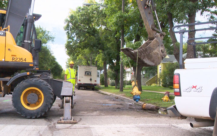 The driver of a stolen vehicle attempting to evade Saskatoon police early Sunday morning lost control and hit a fire hydrant.