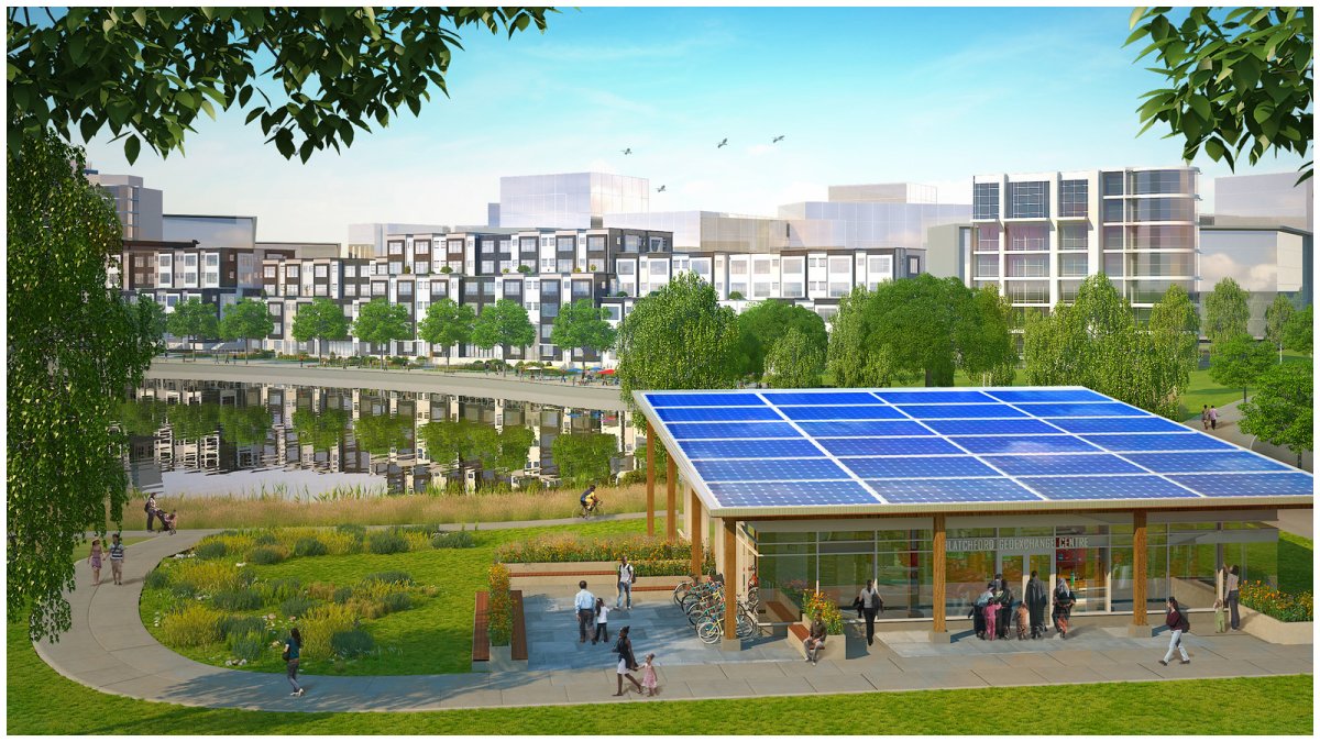 Artist renderings of what the Blatchford site could look like once phase one is complete. 