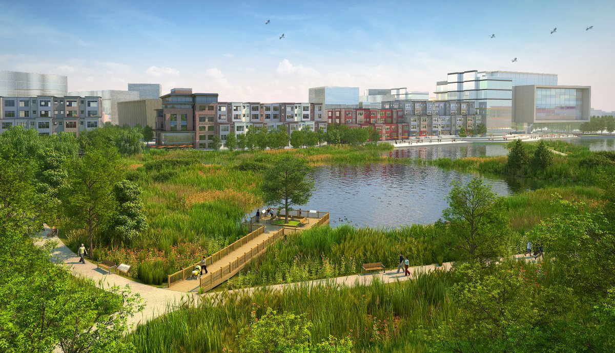 Artist renderings of what the Blatchford site could look like once phase one is complete. 