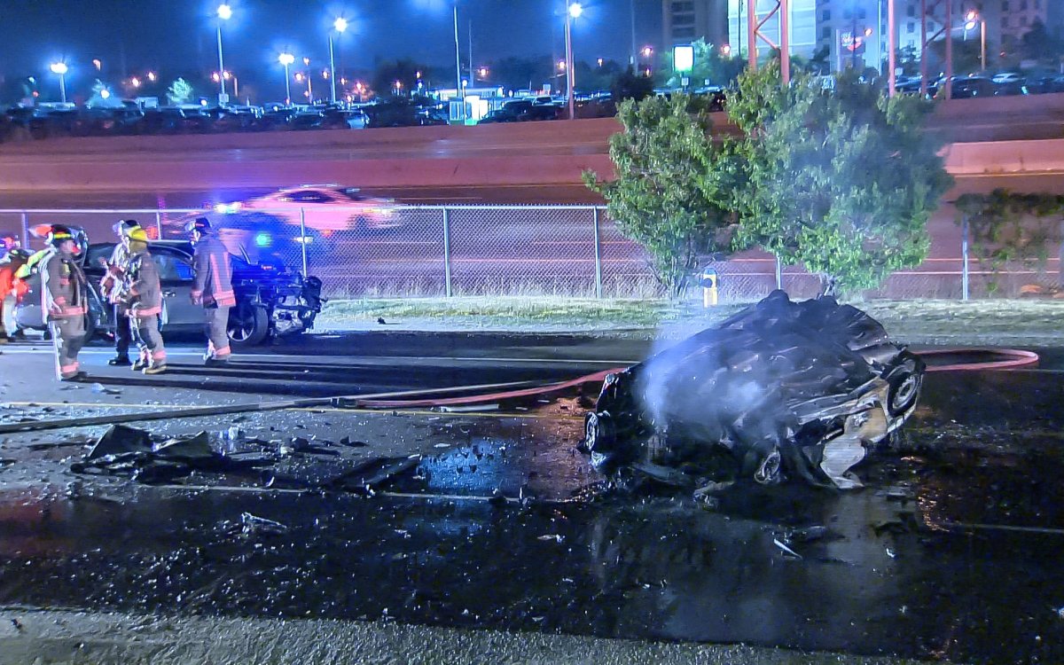 One person is dead following a head-on crash in Mississauga on Aug. 11, 2016.